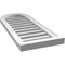 Ekena Millwork Round Top Surface Mount PVC Gable Vent: Functional, w/ 2"W x 2"P Brickmould Sill Frame, 14"W x 34"H GVPRT14X3403SF - alternate 3